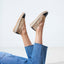 Womens Hush Puppies Banu Leopard Flats Casual Leather Shoes