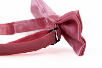 Boys Pink Plain Bow Tie