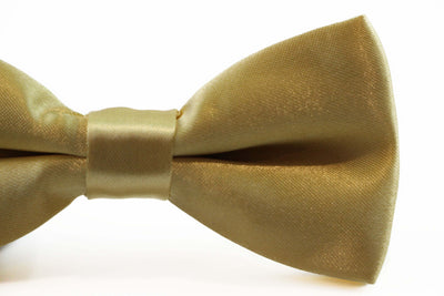 Boys Yellow Gold Plain Bow Tie