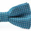 Boys Turquoise Bow Tie With White Polka Dots