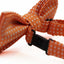 Boys Orange Bow Tie With White Polka Dots