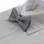 Boys Grey Bow Tie With White Polka Dots