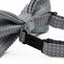 Boys Grey Bow Tie With White Polka Dots