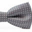 Boys Grey Bow Tie With White Polka Dots