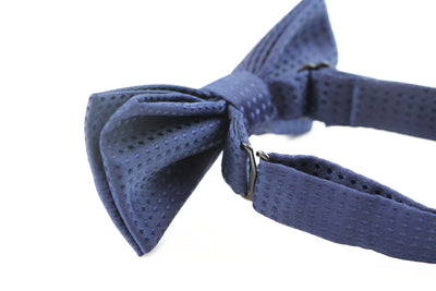 Boys Navy Polka Dot Pattern Bow Tie