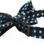 Boys Black With Sky Blue Small Polka Dot Patterned Bow Tie