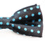 Boys Black With Sky Blue Small Polka Dot Patterned Bow Tie