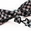 Boys White & Black Houndstooth Patterned Bow Tie