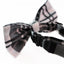 Boys White & Black Plaid Patterned Bow Tie