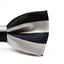 Boys White & Black Horizontal Striped Patterned Bow Tie