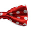 Boys Red With White Large Polka Dots Patterned Bow Tie