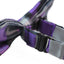 Boys Purple, Black & Silver Checkered Patterned Bow Tie