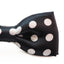 Boys Black With White Large Polka Dots Patterned Bow Tie