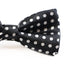 Boys Black With White Polka Dots Patterned Bow Tie