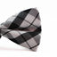 Boys Silver Tinsel With Black Plaid Patterned Cotton Bow Tie