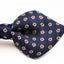 Boys Diamond Navy With White & Red Flowers Patterned Cotton Bow Tie