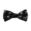 Boys Black With Silver Zebras Patterned Cotton Bow Tie