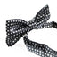 Boys Black With White Small Polka Dots Patterned Bow Tie