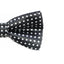 Boys Black With White Small Polka Dots Patterned Bow Tie