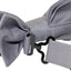 Boys Toddlers Quality Dark Grey Plain Cotton Bow Tie