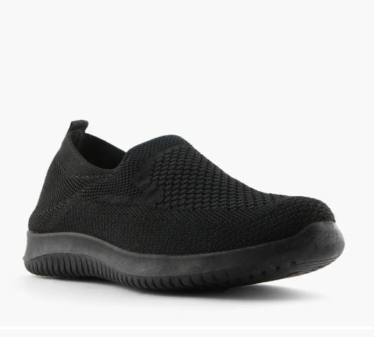 Womens Bellissimo Laken Black Slip On Sneaker Shoes