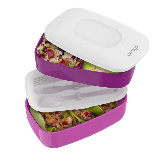 3 x Bentgo All-In-One Lunch Box Container Storage Purple