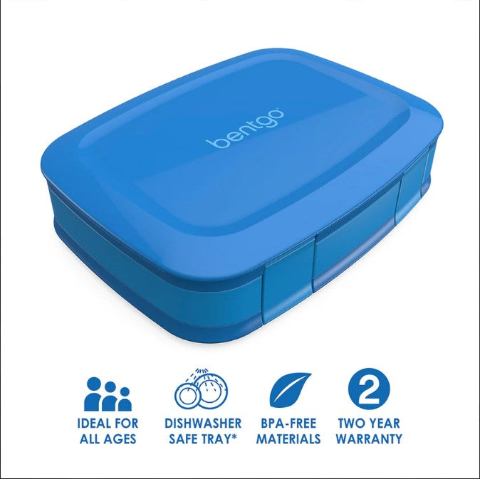 3 x Bentgo Fresh Version 2 Lunch Box Container Storage Blue