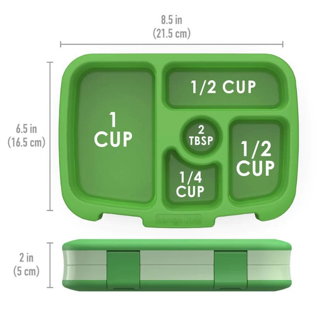 5 x Bentgo Kids Lunch Box Container Storage Green