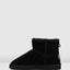 Womens Hush Puppies Lunar Slippers Warm Winter Slip On Shoes Black Suede