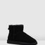 Womens Hush Puppies Lunar Slippers Warm Winter Slip On Shoes Black Suede