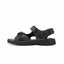 Mens Hush Puppies Simmer Black Sandals Leather Shoes
