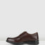 Mens Hush Puppies Torpedo Black Teak Mahogany Leather Extra Wide Work Shoes