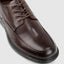 Mens Hush Puppies Torpedo Black Teak Mahogany Leather Extra Wide Work Shoes