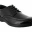 Mens Hush Puppies Torpedo Black Teak Mahogany Leather Extra Wide Work Shoes