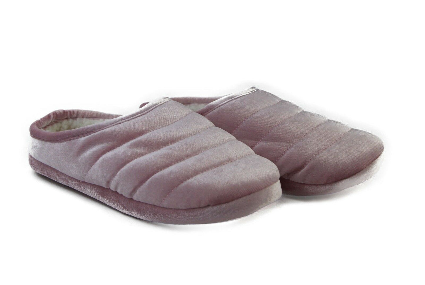 Womens Grosby Hoodies Slip On Pink Puffer Slippers