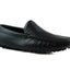 Mens Zasel Summer Leather Shoes Black Casual Slip On Boat Deck Loafers