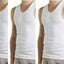 Bonds Mens 3 x Pack Of Chesty Cotton Singlets Tank Singlet White Navy Black Grey