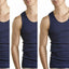 Bonds Mens 3 x Pack Of Chesty Cotton Singlets Tank Singlet White Navy Black Grey