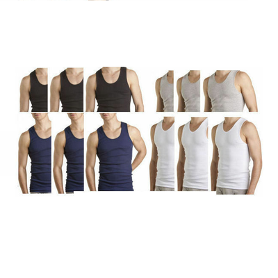 Bonds Mens 3 x Pack Of Chesty Cotton Singlets Tank Singlet White Navy Black Grey