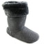 Womens Grosby Hoodies Boots Plush Fluffy Grey Slippers