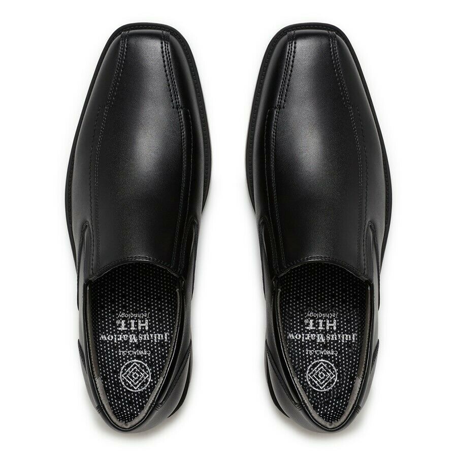 Mens Julius Marlow Melbourne Black Leather Slip On Shoes Work Formal Shoe