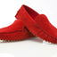 Mens Zasel Summer Boat Shoes Red Suede Casual Slip On Deck Driving Grip Loafers