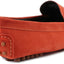 Mens Zasel Summer Boat Shoes Orange Suede Casual Slip On Deck Grip Loafers