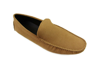 Mens Zasel Summer Boat Shoes Camel Suede Casual Slip On Deck Driving Loafers