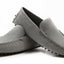 Mens Zasel Summer Boat Shoes Light Grey Suede Casual Slip On Deck Grip Loafers