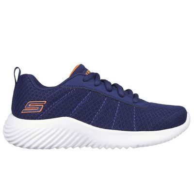 Kids Skechers Bounder Karonik Navy Shoes Boys Sneakers