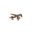 Gold Airplane Brooch Blazer Shirt Pin