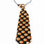 Kids Boys Black & Orange Patterned Elastic Neck Tie - Apples