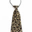 Kids Boys Gold Patterned Elastic Neck Tie - Leopard Gold