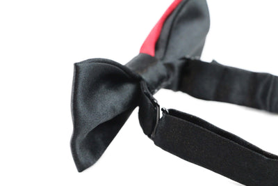 Boys Red Two Tone Layer Bow Tie